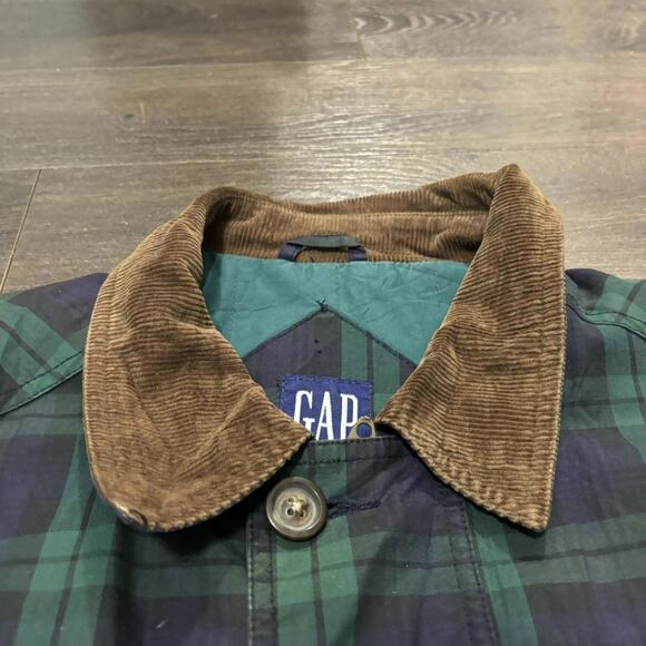 Vintage Gap Tartan Field Coat 00s XL - Picture 7 of 8
